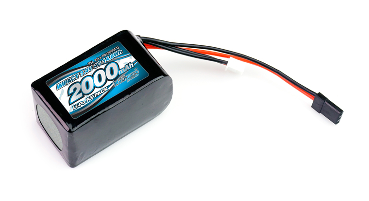 MLI-RH2000FD IMPACT Li-Po Battery 2000mAh/7.4V 4C Hmp Size for Receiver