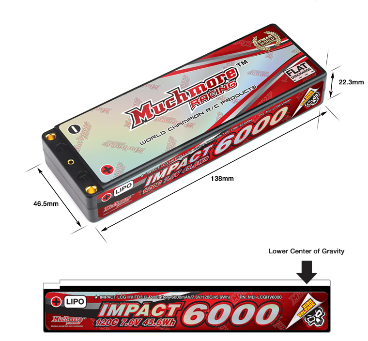 MLI-LCGHV6000 IMPACT LCG HV FD3 Li-Po Battery 6000mAh/7.6V 120C Flat Hard Case Ã£ÂÂ¤Ã£ÂÂ³Ã£ÂÂÃ£ÂÂ¯Ã£ÂÂ LCG HV FD3 Li-PoÃ£ÂÂÃ£ÂÂÃ£ÂÂÃ£ÂÂªÃ£ÂÂ¼6000mAh/7.4V 1