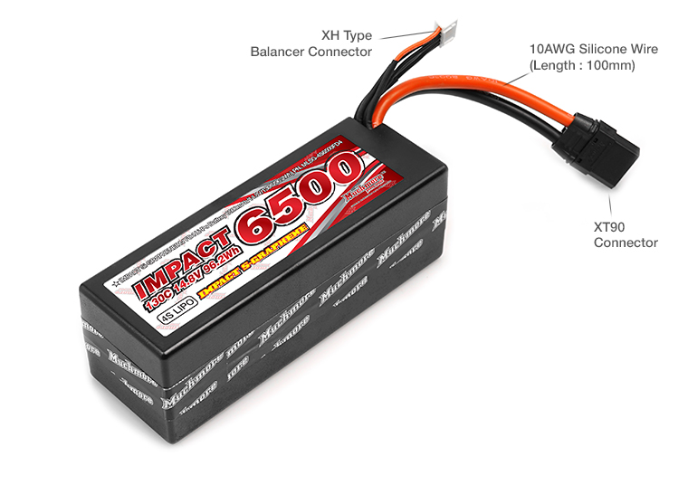 MLSG-4S6500FD4 IMPACT Silicon Graphene FD4 Li-Po Battery 6500mAh/14.8V 130C XT90 Wire Hard Case