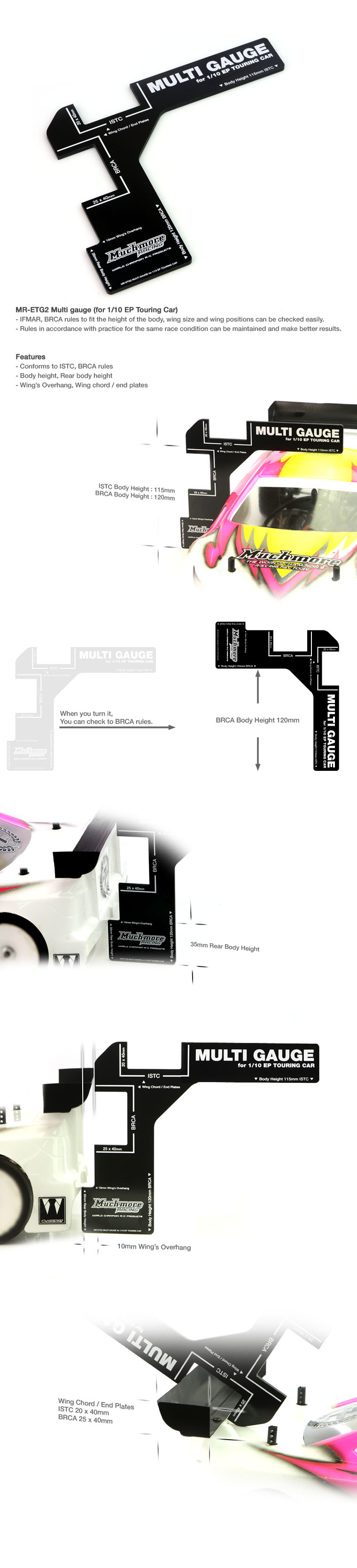 MULTI GAUGE (for 1/10 EP Touring Car)
by Muchmore Racing